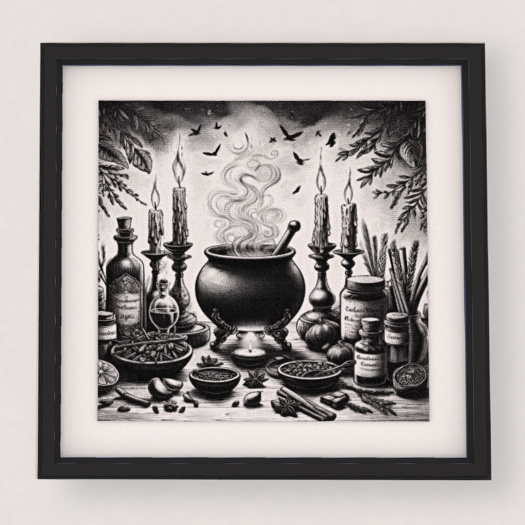 WwL  Midnight Rites Matted Frame