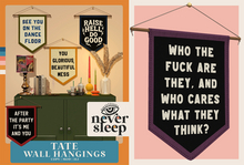 Never Sleep // Tate Wall Hanging // Who Cares