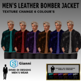 500 MEN'S LEATHER BOMBER JACKET SIG GIANNI