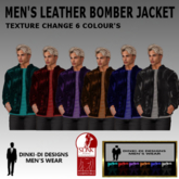  MEN'S LEATHER BOMBER JACKET SLINK MALE