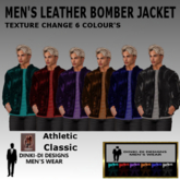 300 MEN'S LEATHER BOMBER JACKET LEGACY MALE