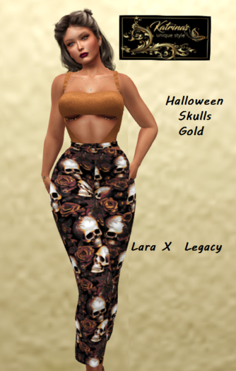 Halloween gold skull 1-Add Me