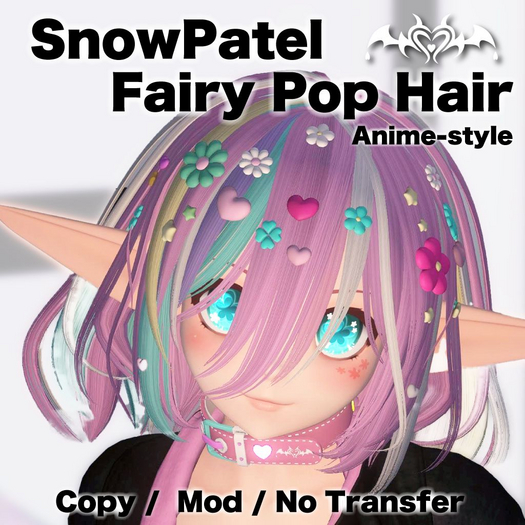 SnowPastel - Fairy Pop Hair (Anime-Style / Pastel Pack)