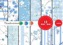 TEXTURE BLUE FLORAL WILDLIFE (add)