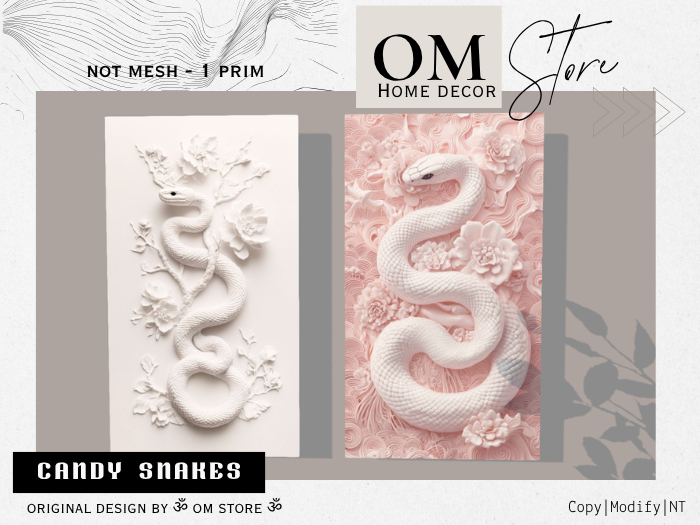 |OM| Candy Snakes - Wall Art Set