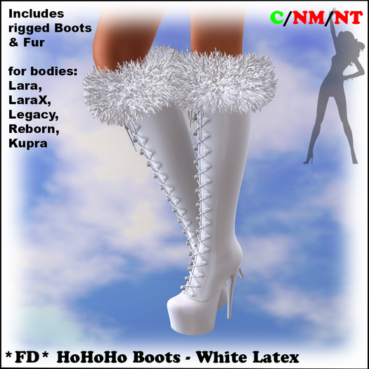 *FD* HoHoHo Boots [Boxed] White Latex