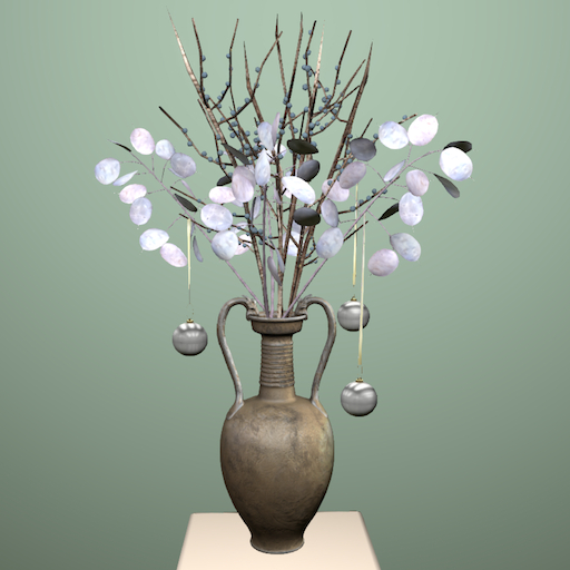 Song's Winter Vase with hanging ornaments