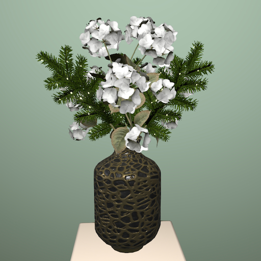 Song's Christmas Vase Hydrangeas