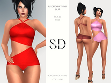 S/D Ringed Bathing Suit in Red (BOM, Classic, Omega)