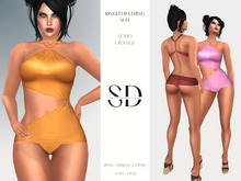 S/D Ringed Bathing Suit in Orange (BOM, Classic, Omega)