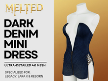 Dark Denim Mini Dress - 4k Mesh [MELTED]