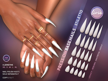 LIVIA Press-On Base Nails [Stiletto]