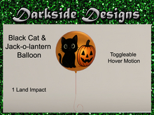 Black Cat &  Jack-o-lantern Balloon