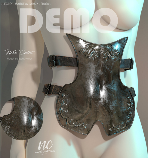 [NC] - DEMO Iron War Corset / Flowers & Scales