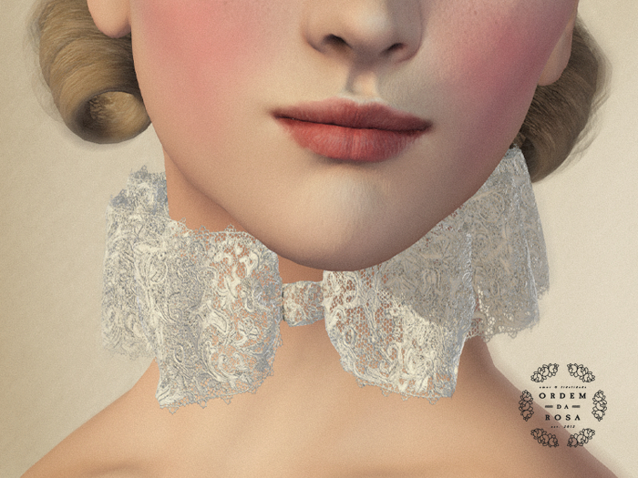 Ordem da Rosa - 18th century Ribbon Choker - Lace (NOT RIGGED)