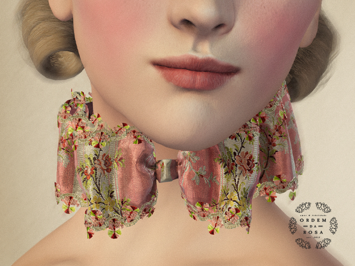 Ordem da Rosa - 18th century Ribbon Choker - Brocade (NOT RIGGED)