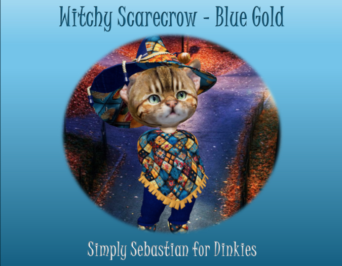 Witchy Scarecrow - Blue Gold