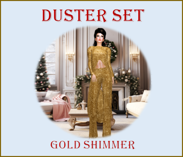 Christmas Duster Gold Shimmer