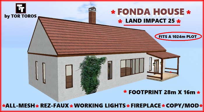 FONDA HOUSE 25Li (Boxed) LOW PRIM HOUSE