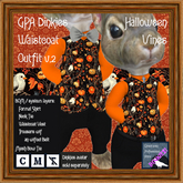GPA Dinkies Waistcoat Outfit BOM - Halloween Vines Print v.2