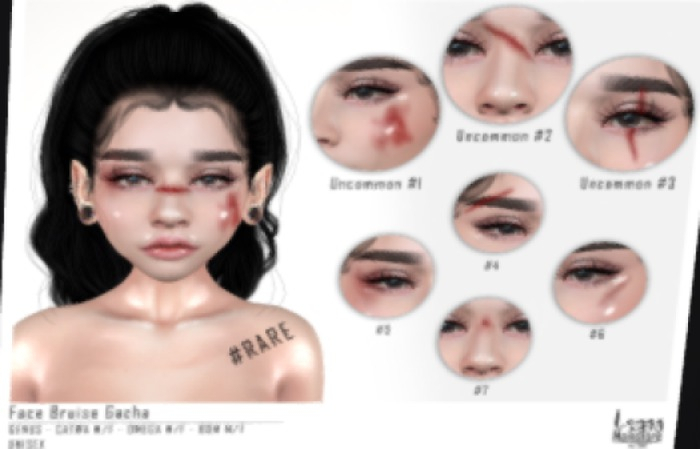 [L] Face Bruise Gacha #6 // UNISEX