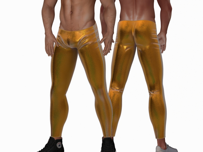 TwoSided Shiny Lawrence leggings orange PBR only