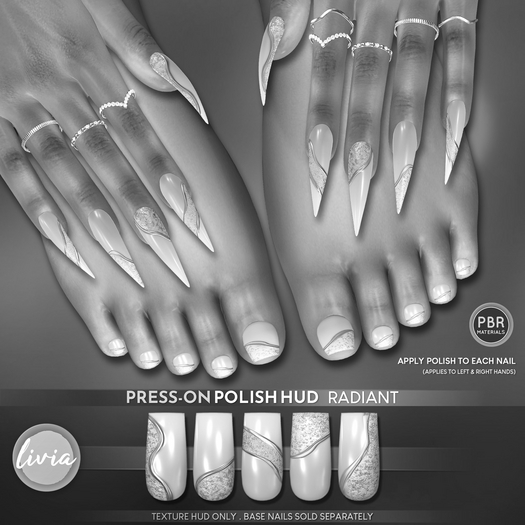LIVIA Press-On Nails Polish HUD // Radiant DEMO