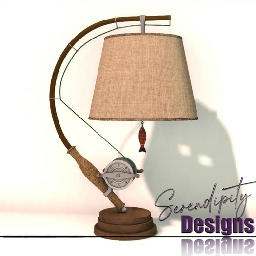 Serendipity Designs - Moosehead Lake Fish Pole Lamp