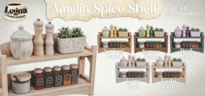 - Legna - Amelia Spice Shelf (Gothic Pack)