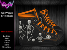 SugarGlitz - Male Converse Skeletons Orange