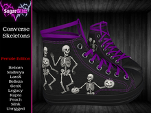 SugarGlitz - Female Converse Skeletons Purple