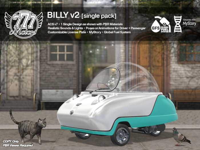 [777] BILLY v2 - White & Blue (Add)