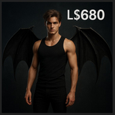 Dark Bat Demon Wings (Unisex) – High-Detail Flexible Halloween Wings | Copy & Modify | Realistic Texture & Smooth Anim