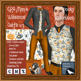 GPA Men's Waistcoat Outfit BOM - Spooky Halloween Print v.3
