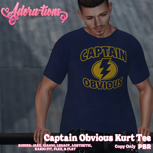 Adora-tions - Captain Obvious Kurt Tee