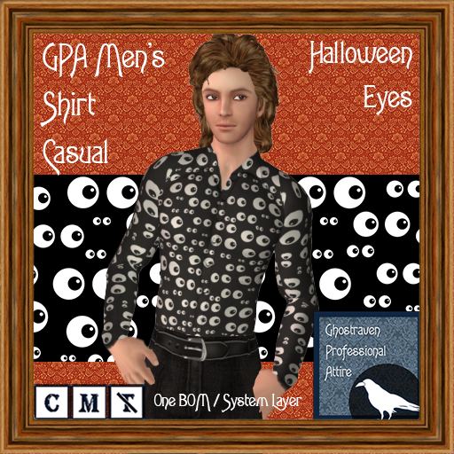 GPA Men's Shirt Casual BOM - Halloween Eyes Print