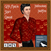 GPA Men's Shirt Casual BOM - Halloween Hellfire Print