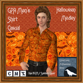 GPA Men's Shirt Casual BOM - Halloween Medley Print