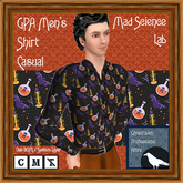 GPA Men's Shirt Casual BOM - Mad Science Lab Print
