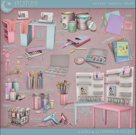 .random.Matter. - Art Studio - Sewing Table [Pink] - RARE
