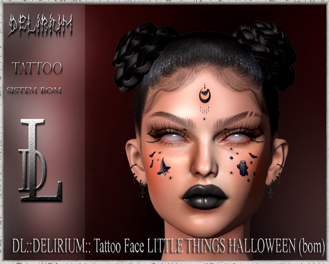 DL::DELIRIUM:: Tattoo Face LITTLE THINGS HALLOWEEN (bom)