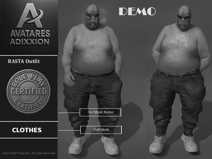 Rasta Outfit for Mijail Avatar DEMO