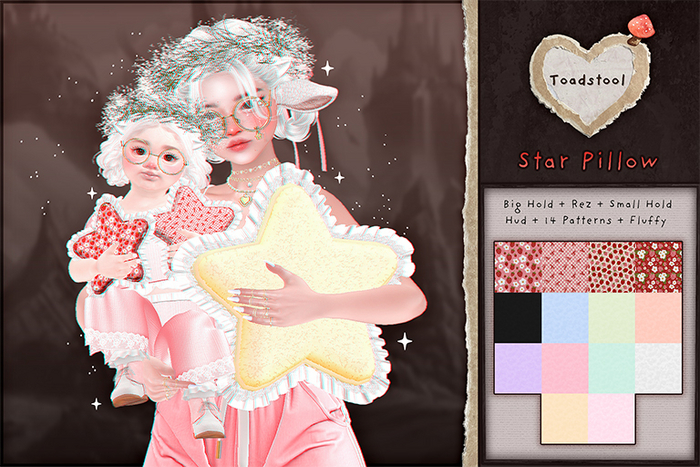 Toadstool . Star Pillow . Mushpack . Box