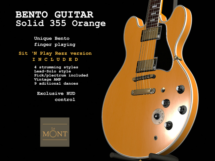 Bento Guitar - Solid 355 Orange