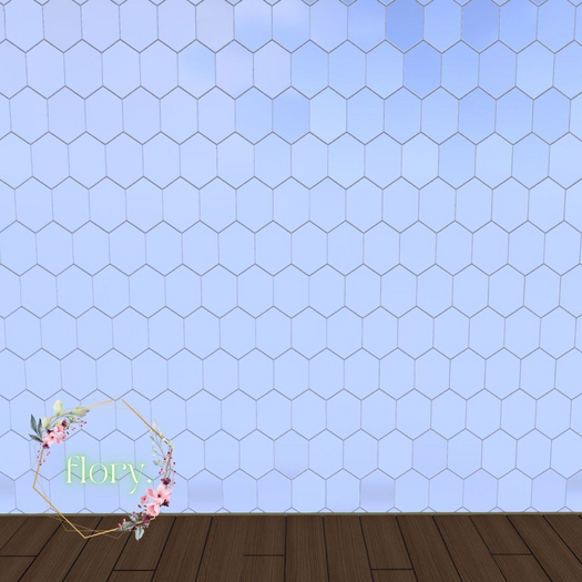 flory. - Hexagon Tiles Panel White