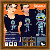 GPA Unisex T-Shirt BOM - Halloween Mummy Print v.2