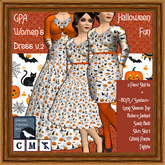 GPA Women's Dress BOM - Halloween Fun Print v.2