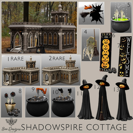02 Bee Designs Shadowspire Cottage RARE