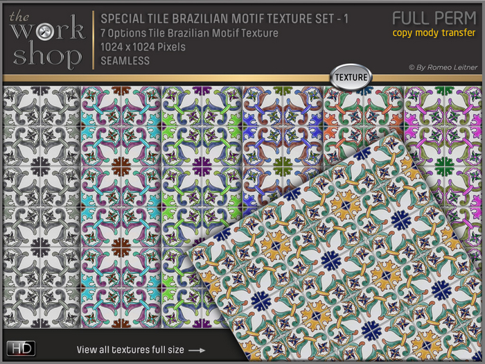 TILE MOTIF BRAZILIAN TEXTURE SET-01