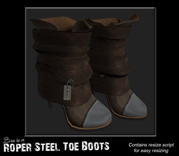 Brown Roper Steel Toe Boots (box)